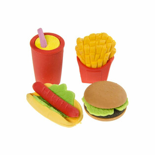4-dielna sada gum v &scaron;t&yacute;le Fast Food (Display box 12x)