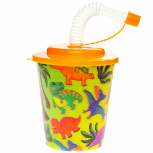 Dinosaurus Poh&aacute;r na pitie/zmrzlinu so slamkou - 250ml (12 kusov)