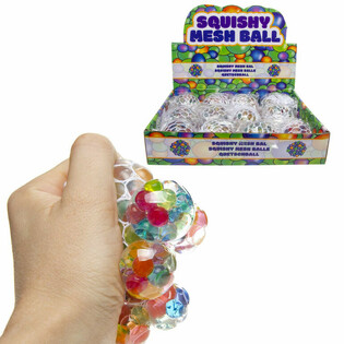 SQUISHY SIEŤOVAN&Eacute; LOPTIČKY V DISPLAYI (12 ks)