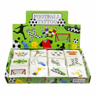 Fun Tetovačky Futbal - Displej so 48 bal&iacute;čkami (12 tetovačiek v bal&iacute;čku)