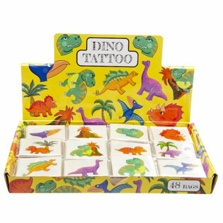 Z&Aacute;BAVN&Eacute; TETOVAĀKY - MODEL: DINOSAURUS, každ&eacute; balenie 12x tetovačka (48 ks)