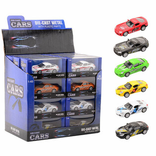 DIE CAST SUPER &Scaron;PORTOV&Eacute; AUT&Aacute;, MIERKA 1:43 V DISPLAYI (24 ks)