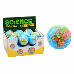 SCIENCE EXPLORER - Penov&aacute; Loptička Gl&oacute;bus &Oslash;6 cm (18 ks v displeji)
