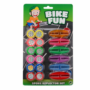 BIKE FUN - 18-dielna Sada Odraziek na &Scaron;pice Bicykla na Karte (1 ks)