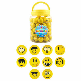 Hop&iacute;ky Smiley Funny Faces &Oslash;3,3cm v D&oacute;ze (72 ks)