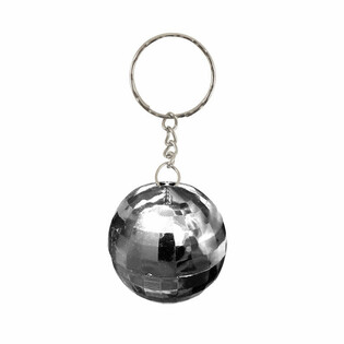 Kľ&uacute;čenky Disco guľa Strieborn&eacute; (Sada 12 ks)