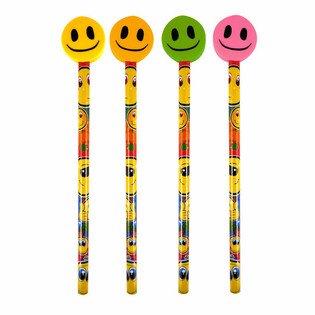 Vesel&aacute; Ceruzka Smiley s Gumou (24 ks)