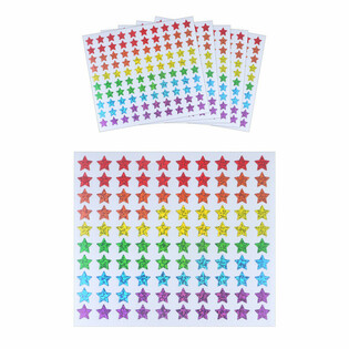 FUN STICKERS - FAREBN&Eacute; HVIEZDIČKY N&Aacute;LEPKY - 100 N&Aacute;LEPIEK NA HARAKU (5ks)