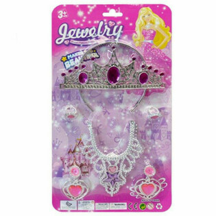 PRINCEZNOVSK&Yacute; BEAUTY SET S KORUNKOU, N&Aacute;U&Scaron;NICAMI, N&Aacute;HRDELN&Iacute;KOM A PRSTEŇMI
