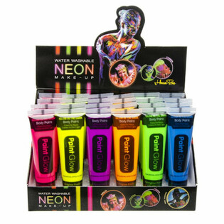 NEON Glow in the Dark Farba na Tv&aacute;r - UV Akt&iacute;vna (Display 24 ks)