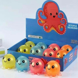 Stl&aacute;čacia chobotnica Squeeze Octopus Display (12 ks)
