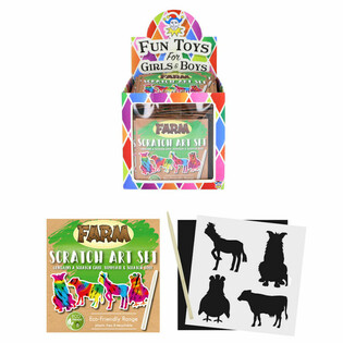 ECO FRIENDLY - &Scaron;KRIABAC&Iacute; PAPIER S MAGICK&Yacute;MI FARBAMI - ZVIERATK&Aacute; NA FARME V DISPLAYI (108 ks)