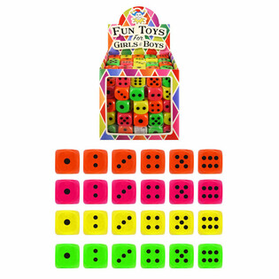 Hracie kocky 2,5 cm v displeji - Mix farieb (125 ks)