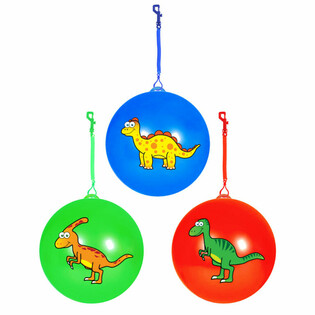 DINOSAURIA LOPTA SO &Scaron;N&Uacute;RKOU / BUNGEE LOPTA &Oslash;23 Cm (24 ks)