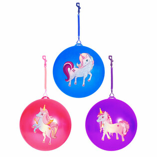 UNICORN / Lopta Jednorožec so &scaron;n&uacute;rkou / Bungee lopta &Oslash;23 cm (24 ks)