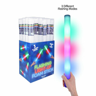 LED penov&eacute; tyče - viacfarebn&eacute; p&aacute;rty tyče v displeji (24 ks)