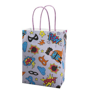Papierov&eacute; Darčekov&eacute; Ta&scaron;ky Superhrdina - 16x9x22 cm (12 ks)