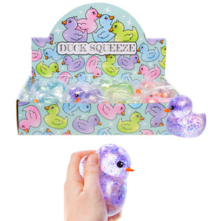 MAČKACIA KAČIČKA SQUEEZE DUCK - MIX FARIEB - V DISPLEJI (12 ks)