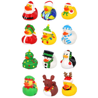 Mix Vianočn&eacute; Kačičky do vane 6cm (12 ks) - Sviatočn&eacute; darčeky