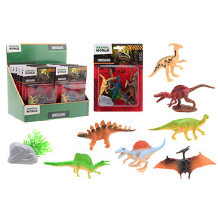 ANIMAL WORLD - Hracia Sada Dinosaury 8-dielna - V Displeji (12 ks)