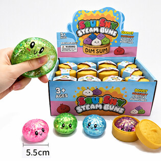 RAGE - Squishy GLITTER knedličky (Dumplings) MAL&Eacute; (5.5 x 5.5 x 3 cm) - Viral 2026 Fidget Toy (24 ks)