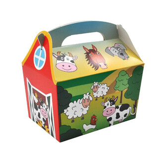 MENUBOX MODEL: DOM&Aacute;CE ZVIERATK&Aacute; - Rozm. 18.5x12x19 CM - FOODBOX - KIDSBOX (24 ks)